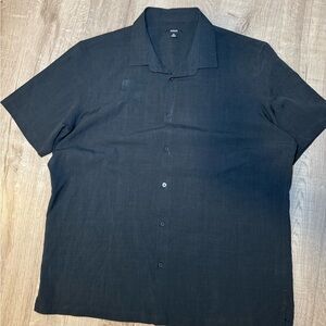 Alfani Men's Dark Gray Short Sleeve Shirt